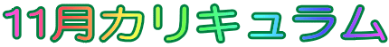 11月カリキュラム